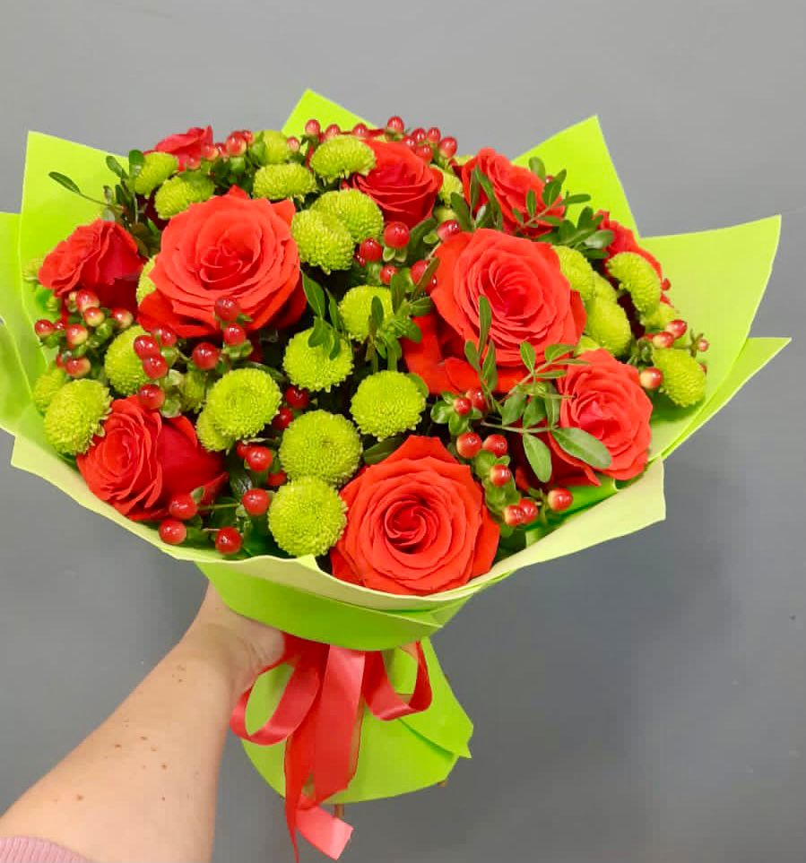 Букет цветов из: Хризантемы и Розы в Донское Калининградской области