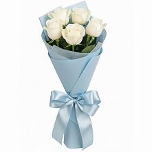 Букет 5 Белых роз Проуд в Донское Калининградской области