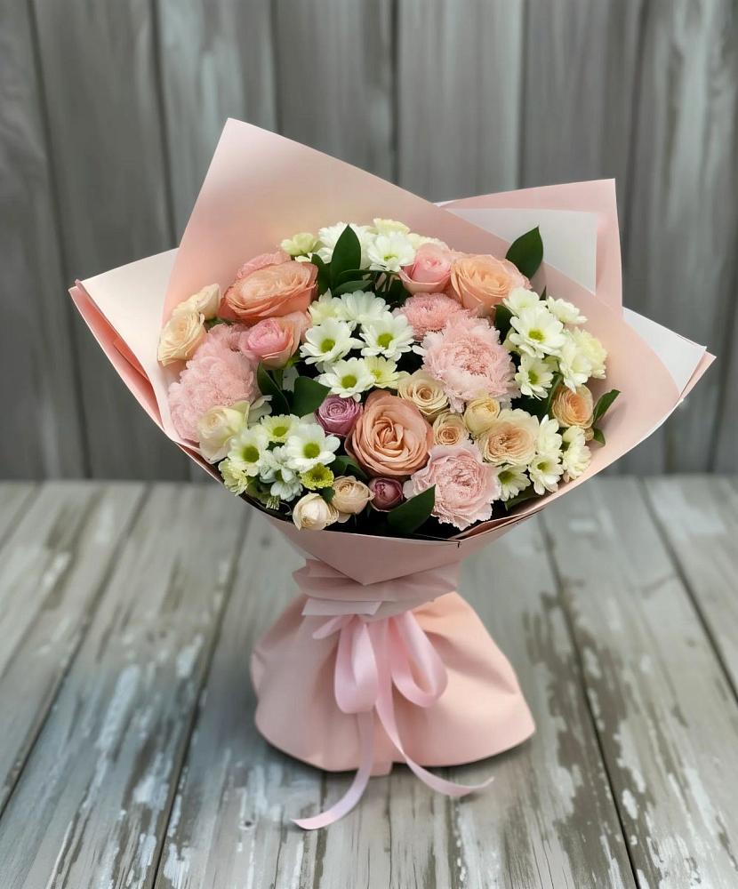 Букет цветов из: Гвоздики, Розы и Хризантемы в Донское Калининградской области