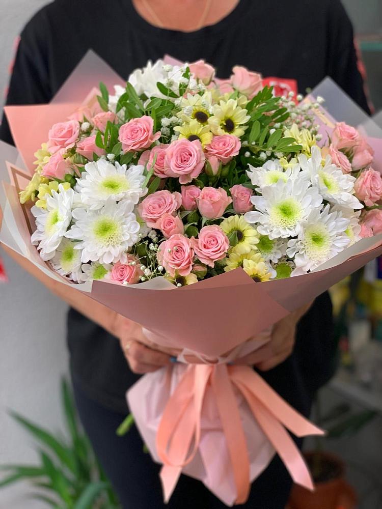 Букет цветов из: Розы и Хризантемы в Донское Калининградской области