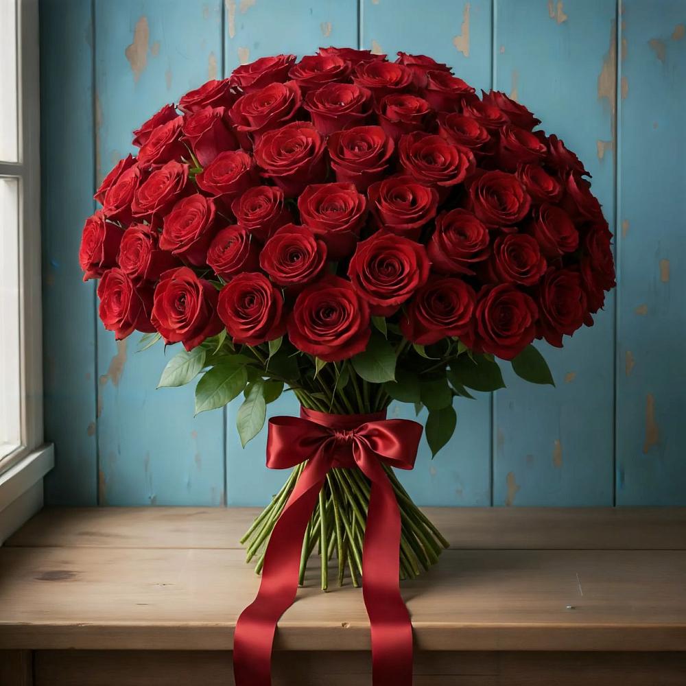 Букет Красные розы Блэк Меджик в Донское Калининградской области