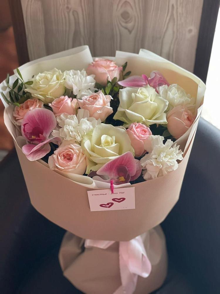 Букет цветов из: Орхидеи, Розы и Гвоздики в Донское Калининградской области