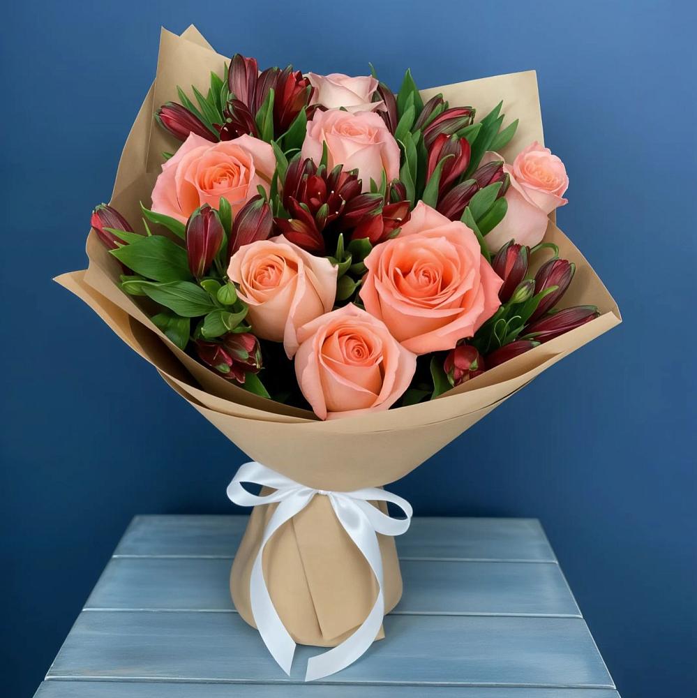 Букет цветов из: Розы и Альстромерии в Донское Калининградской области