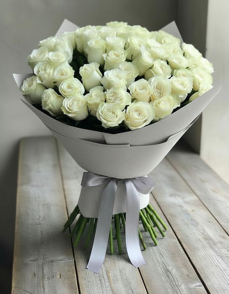 Букет 35 Белых роз в Донское Калининградской области