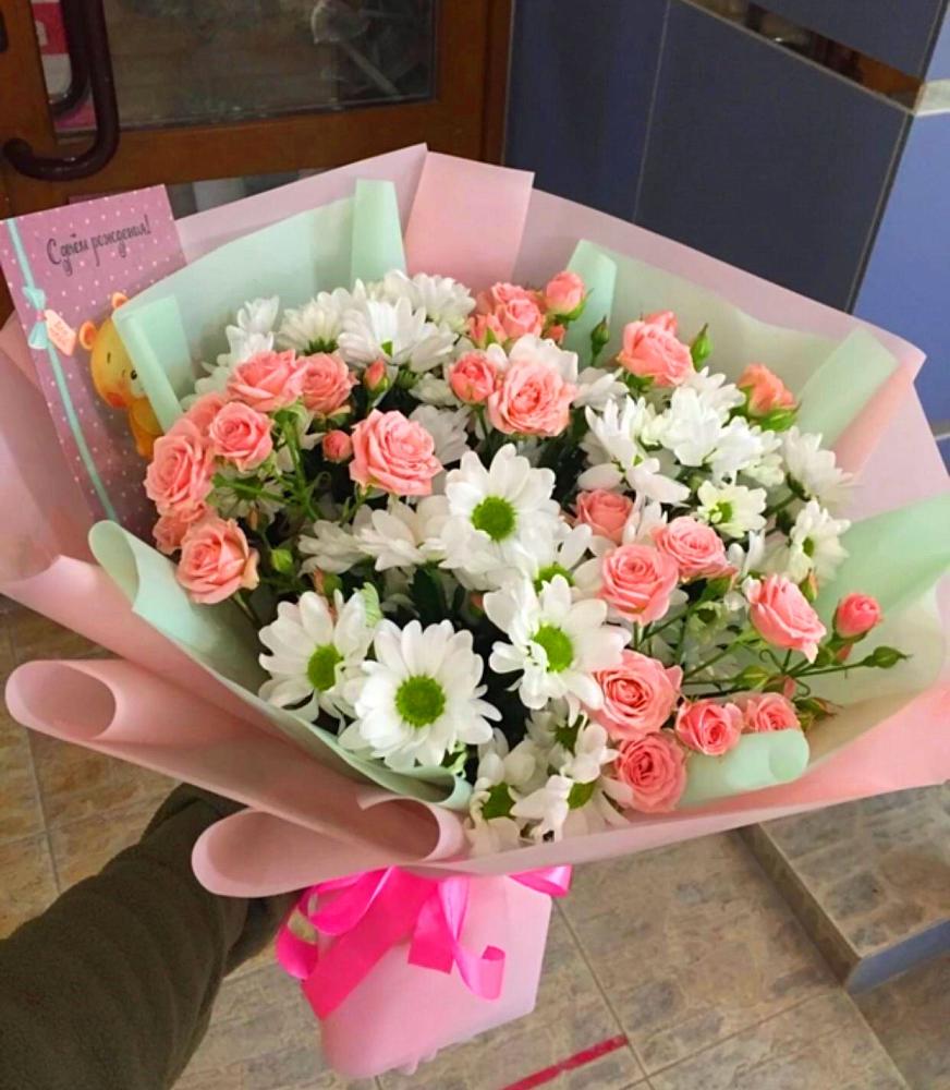 Букет цветов из: Розы и Хризантемы в Донское Калининградской области