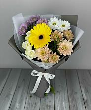 Букет цветов из:  Розы, Герберы и Хризантемы в Донское Калининградской области