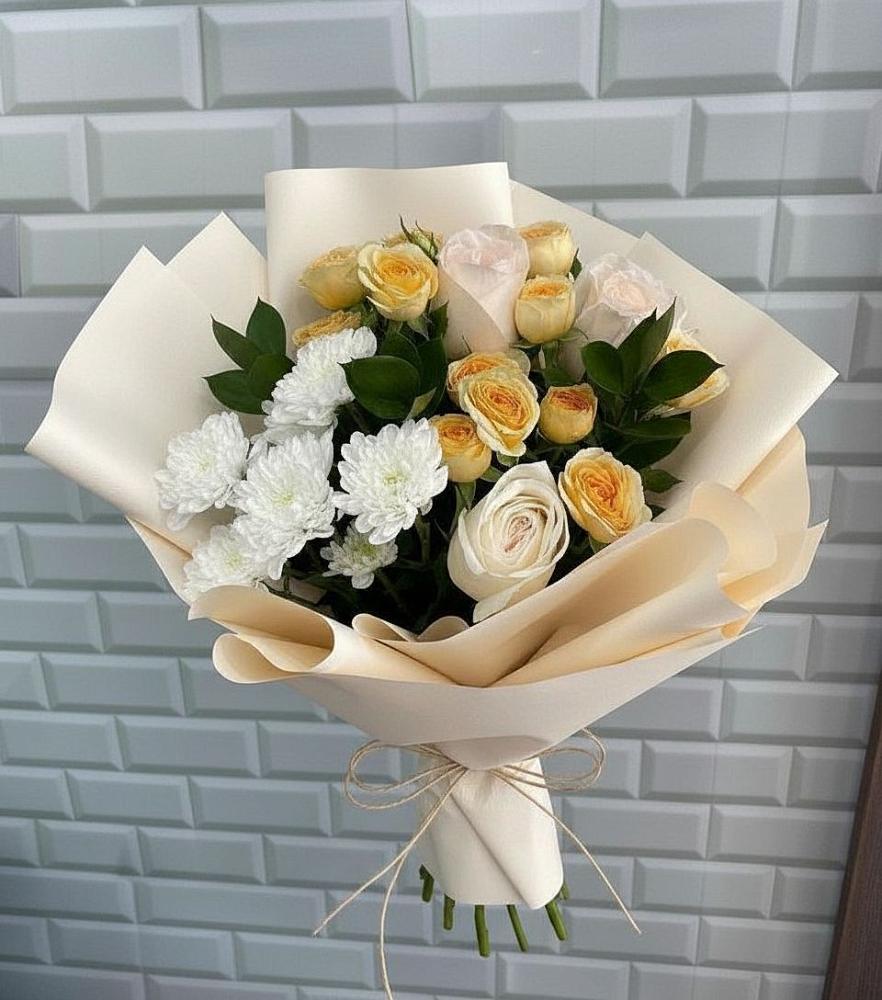 Букет цветов из: Розы и Хризантемы в Донское Калининградской области