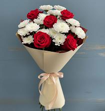 Букет цветов из:  Розы и Хризантемы в Донское Калининградской области
