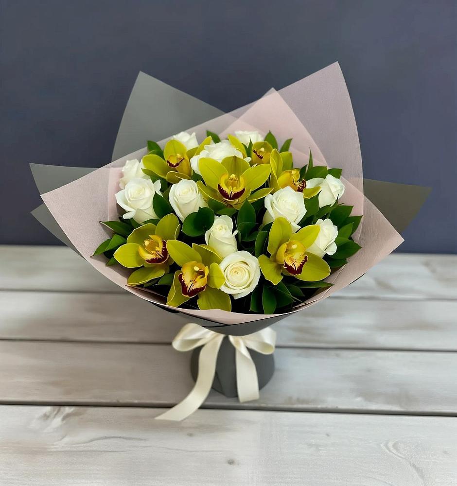 Букет цветов из: Орхидеи и Розы в Донское Калининградской области