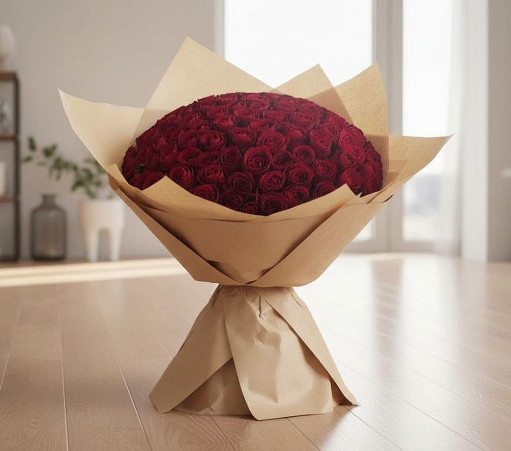 Букет 101 Красная роза в Донское Калининградской области