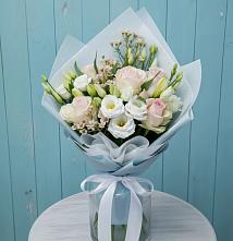 Букет цветов из:  Розы и Лизиантусы в Донское Калининградской области