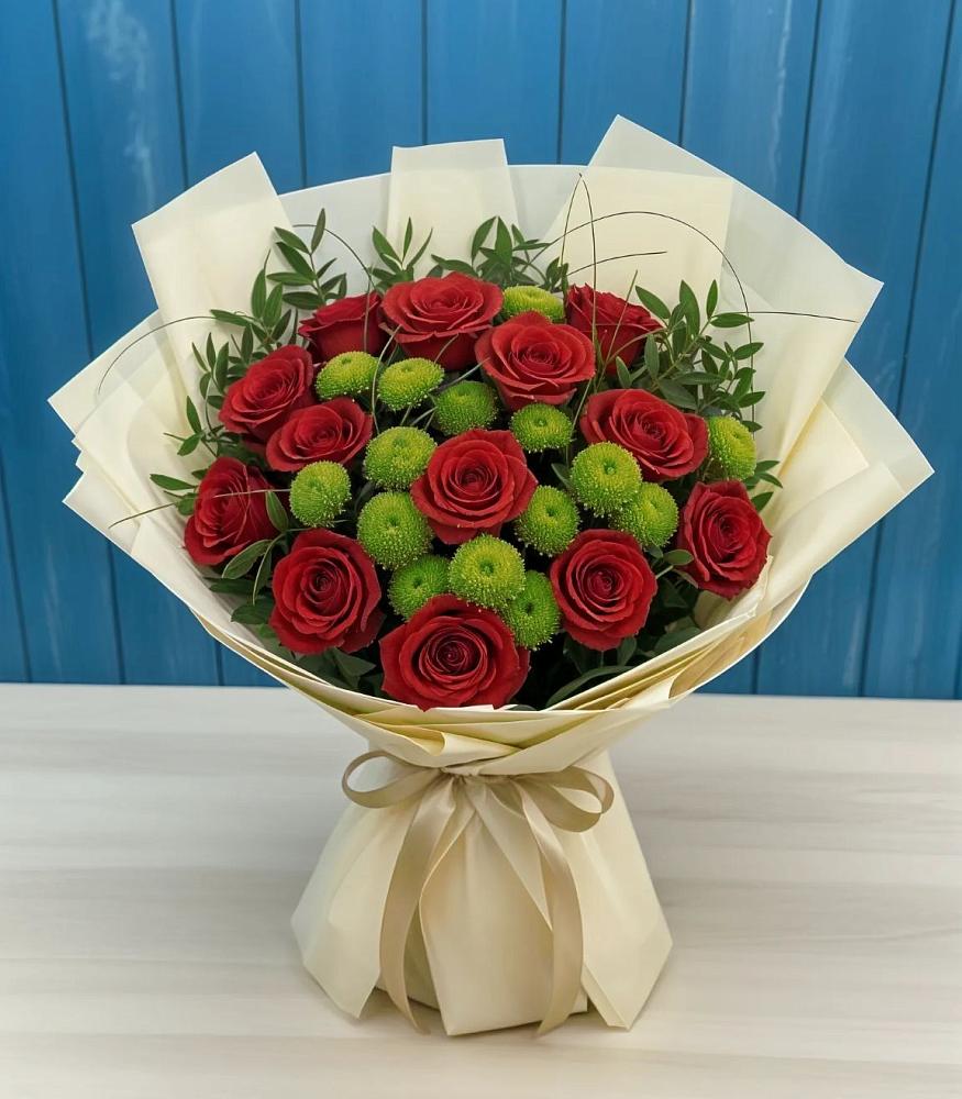 Букет цветов из: Розы и Хризантемы в Донское Калининградской области