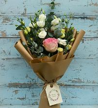 Букет цветов из:  Розы и Лизиантусы в Донское Калининградской области