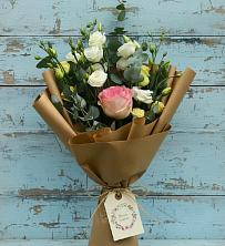 Букет цветов из:  Розы и Лизиантусы в Донское Калининградской области