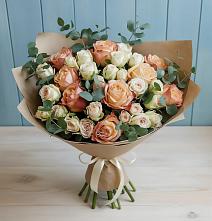 Букет цветов из:  Альстромерии и Розы в Донское Калининградской области
