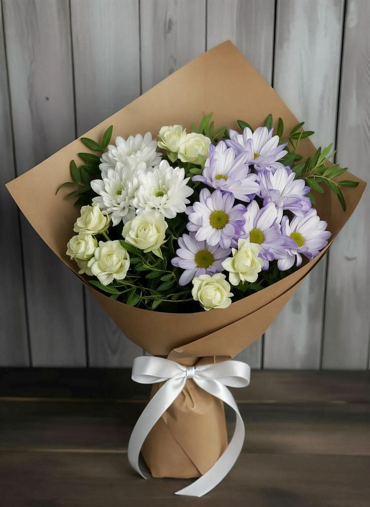 Букет цветов из: Хризантемы и Розы в Донское Калининградской области
